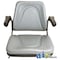 A & I Products Seat, Universal w/ Slide Track & Flip-Up Armrests, Plastic Pan, GRY VINYL 22.75" x12" x21" A-T500GY - alternate 2
